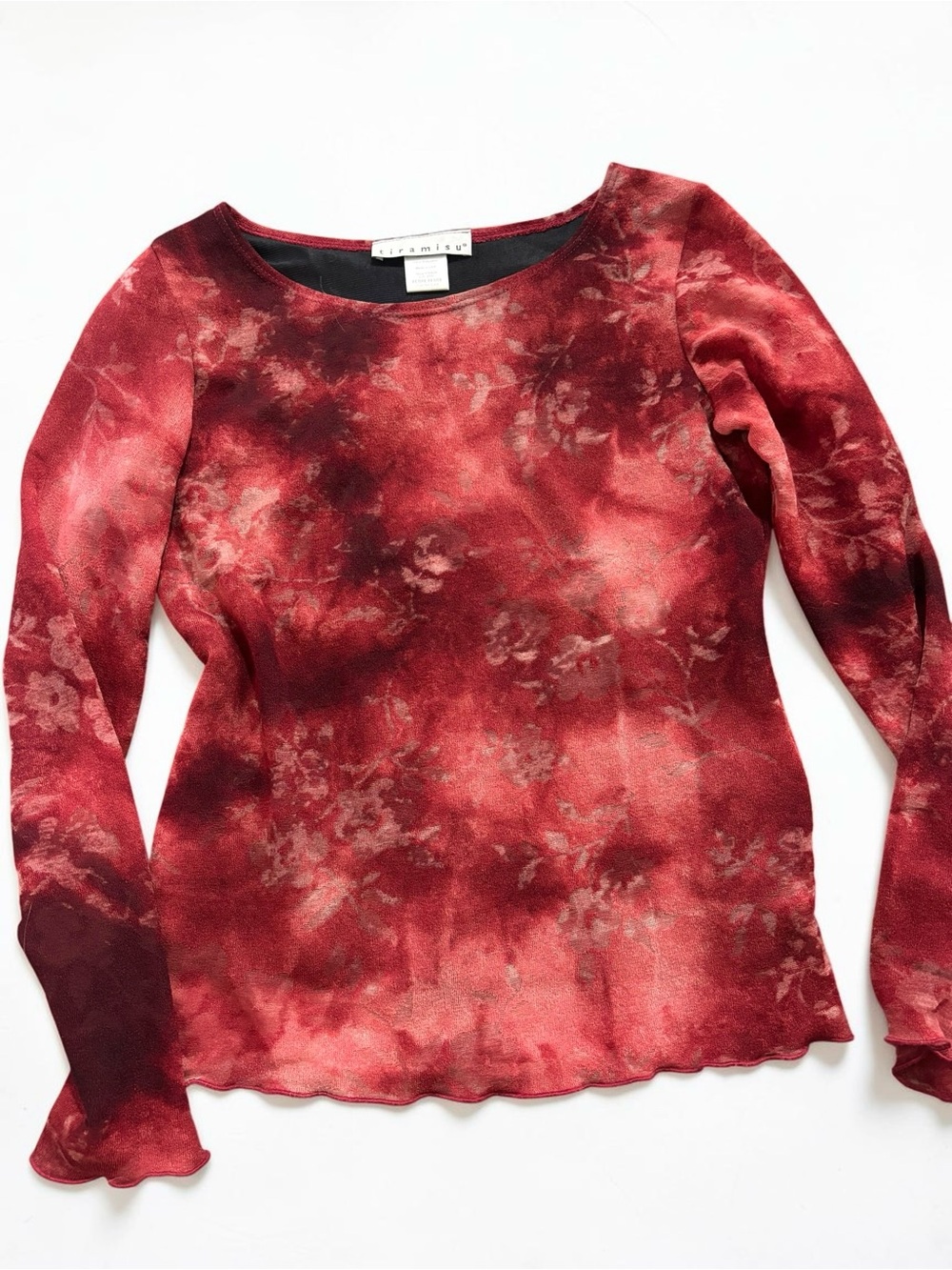 Vintage Tie Dye Mesh Top Lizzie McGuire Style Y2K Tiramisu S